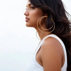 Oversized Gold Hoop Earrings